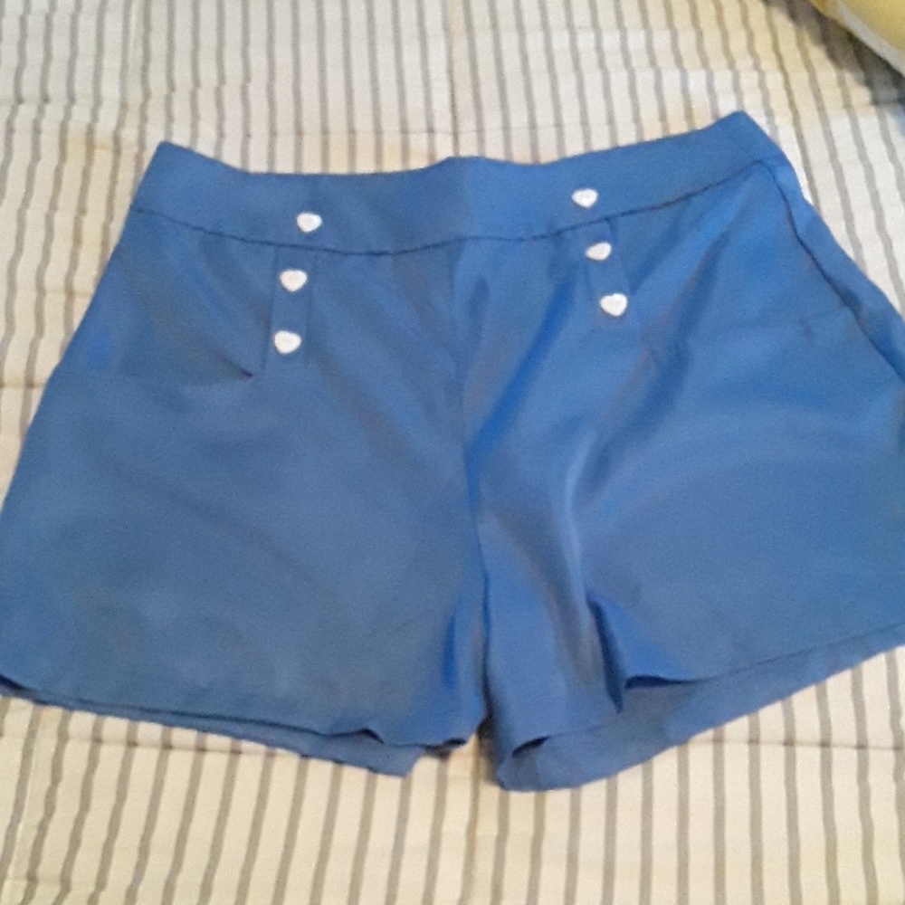 High waisted pinup sailor shorts
